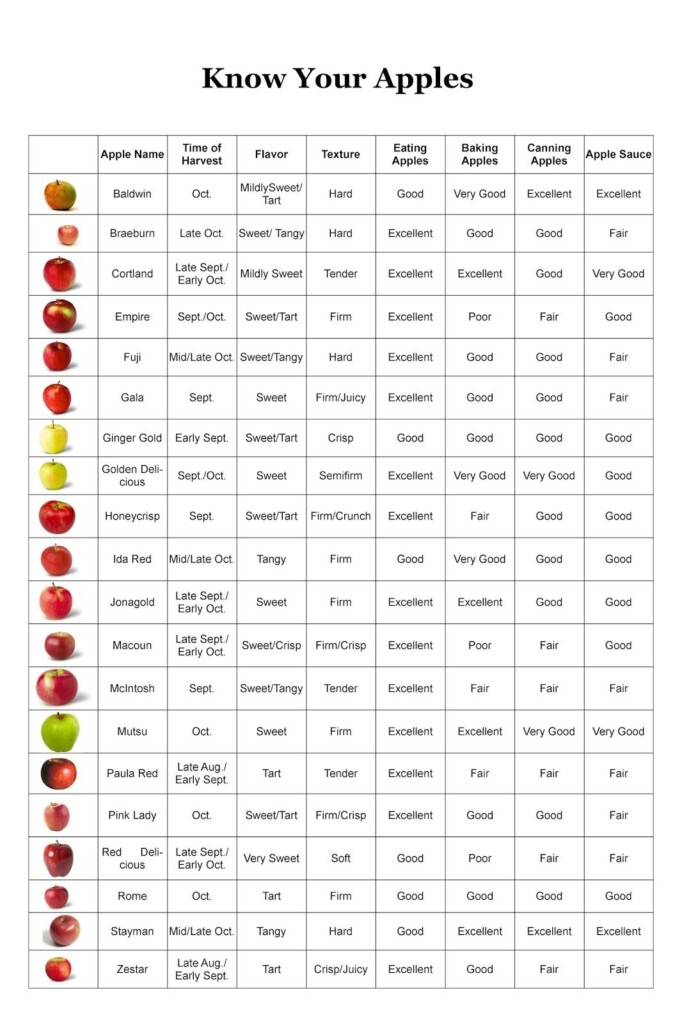 Apple Tree Ripening Chart Minimalist Chart Design