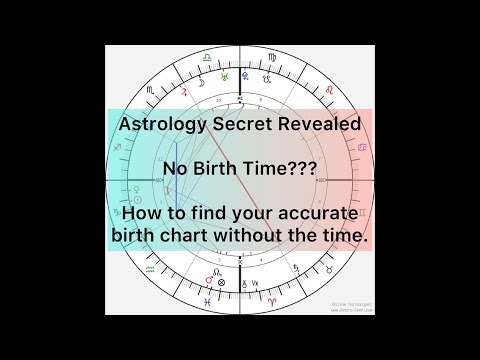ASTROLOGY SECRET REVEALED NO BIRTH TIME HOW TO FIND Your Accurate 