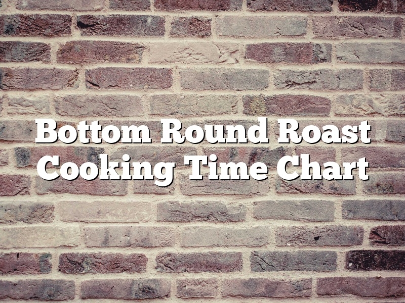 Bottom Round Roast Cooking Time Chart April 2025 Pastureandpearl