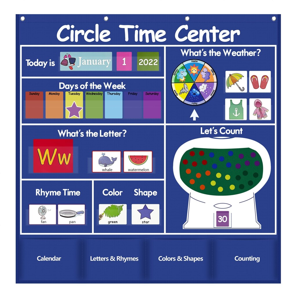Buy Circle Time Learning Center Pocket Chart Heavy Duty Kids For 