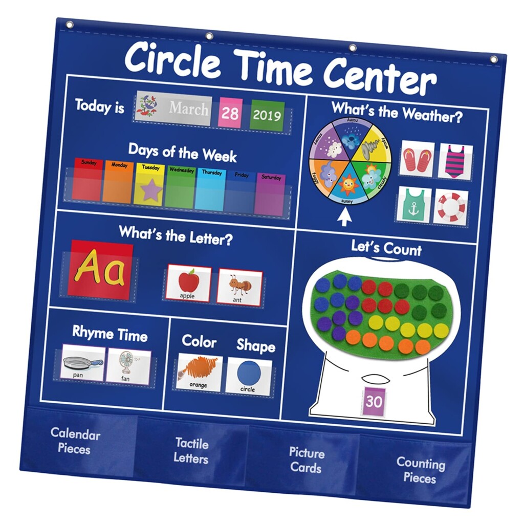 Buy Colcolo Circle Time Center Pocket Chart Educational Preschool 