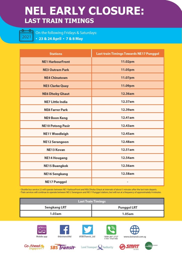 Changes In Train Timings SBSTransit