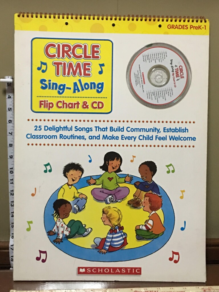 Giant Learning Flip Chart CD Circle Time Sing Along Scholastic 