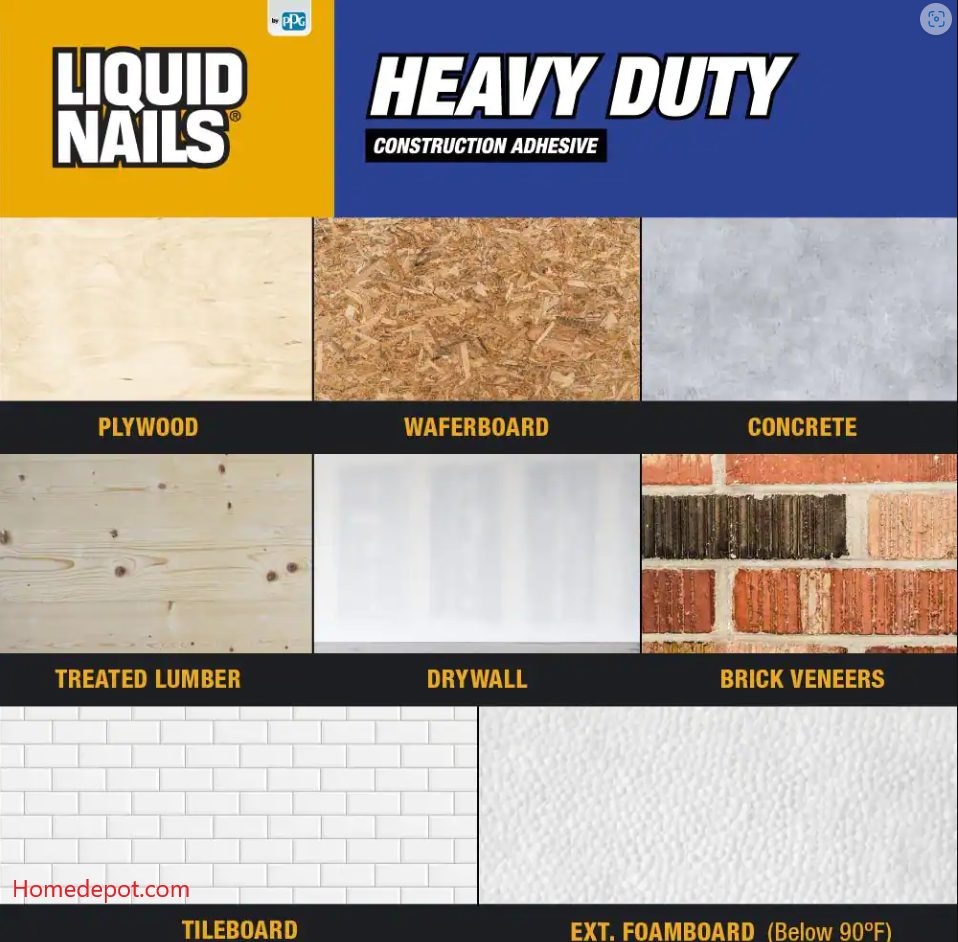 How Long Does Liquid Nails Take To Dry On Different Materials