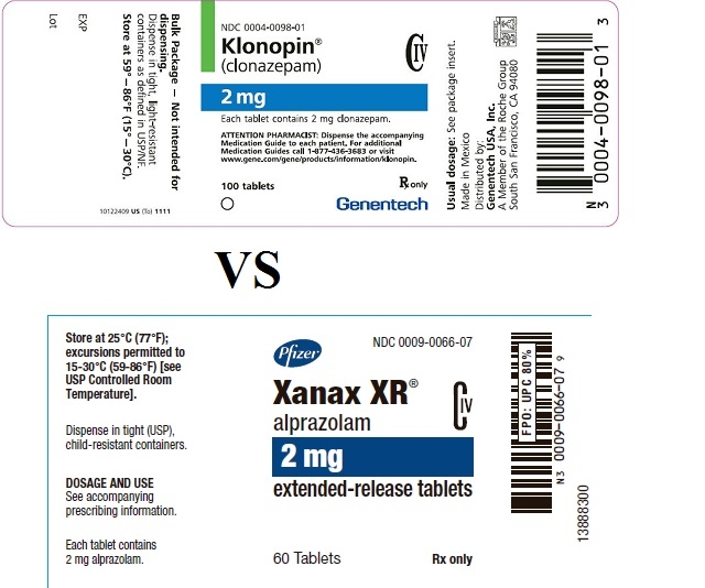 Klonopin Vs Xanax Drug Details