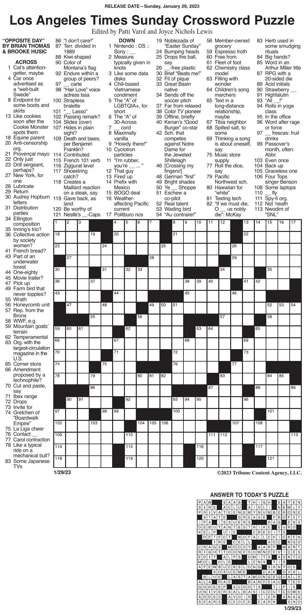 La Times Crossword Puzzle Today Cheap Sale Www cityofclovis