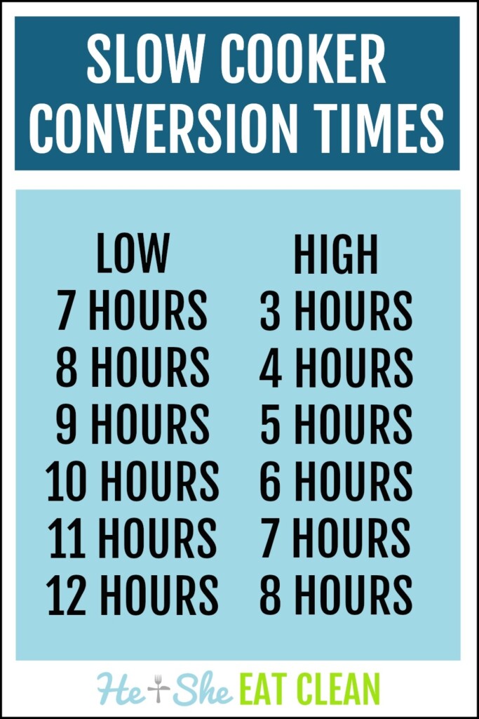 Oven To Crockpot Conversion Chart Crockpot Conversion Chart For Your 