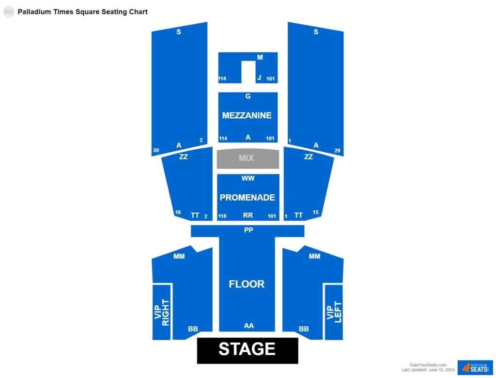 Palladium Times Square Seating Chart RateYourSeats