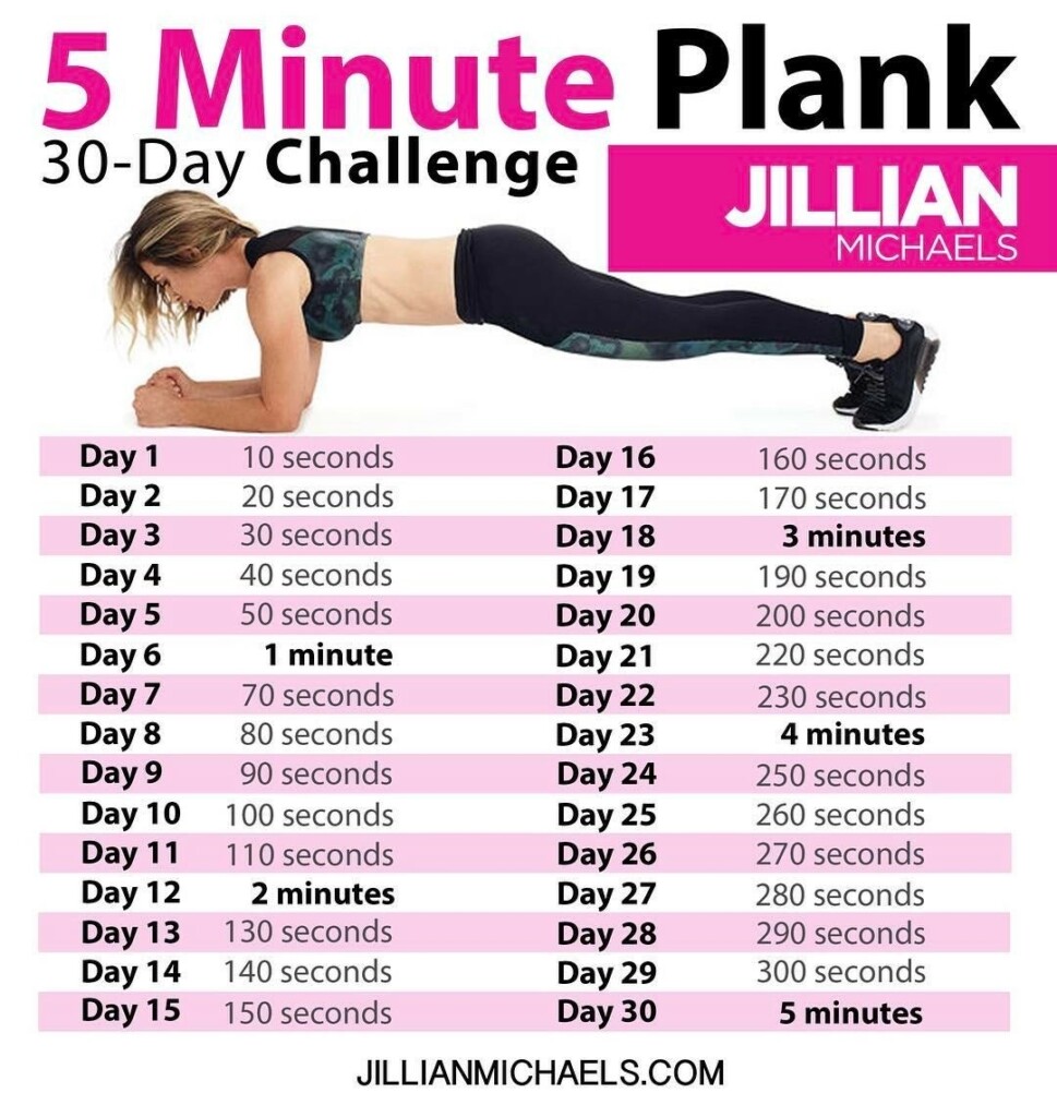 Printable Beginner 30 Day Plank Challenge