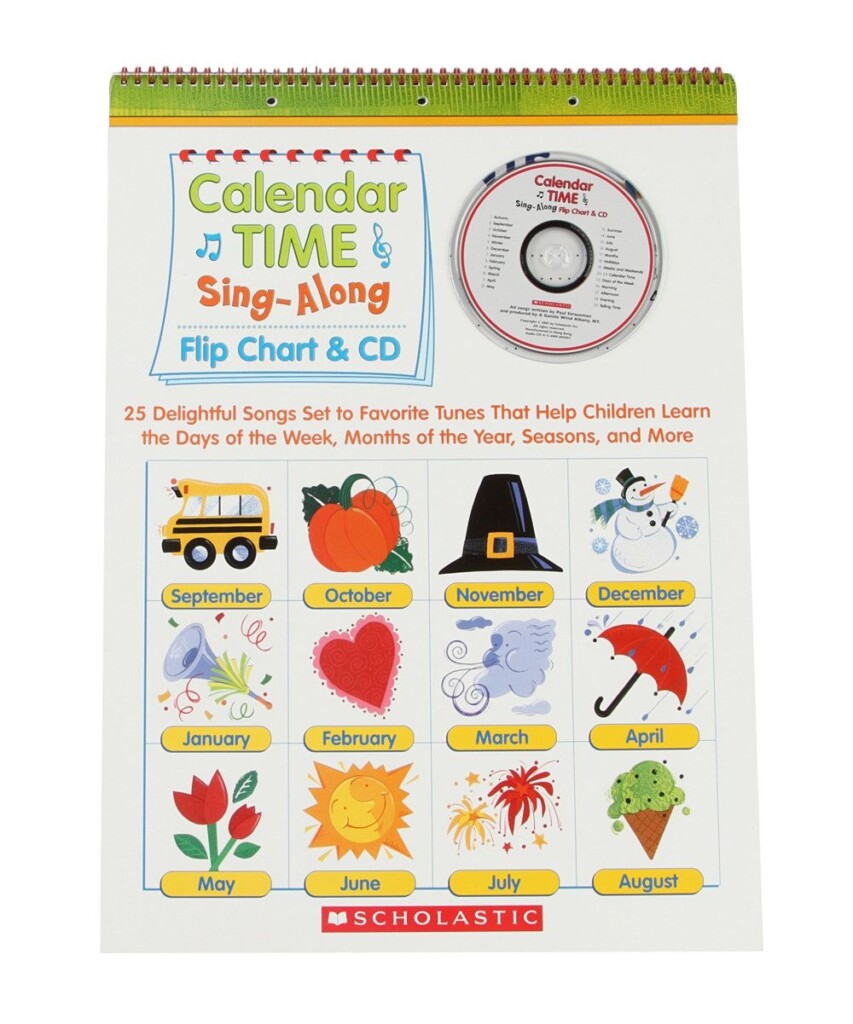 Scholastic Teaching Resources Calendar Time Sing Along Flip Chart 