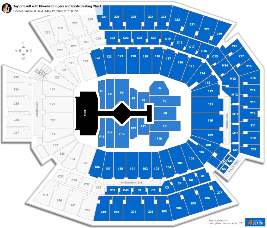 Taylor Swift Eras Tour Seating Chart