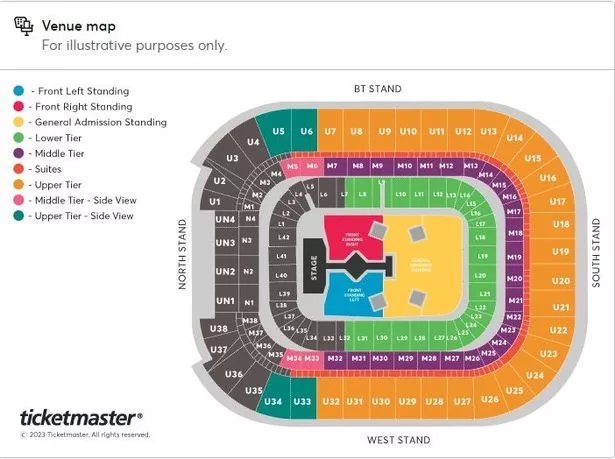 Taylor Swift The Eras Tour Seating Plan For Cardiff 39 s Principality 