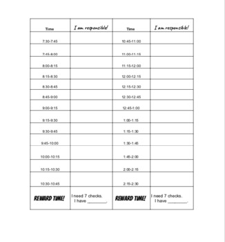 Time Clock Increment Chart Ponasa