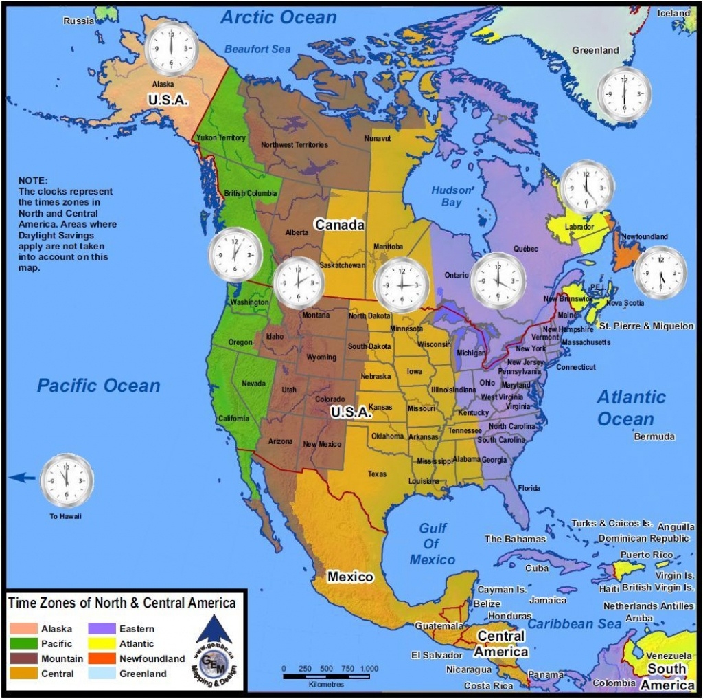 Time Zone Map Of The United States Nations Online Project Printable 