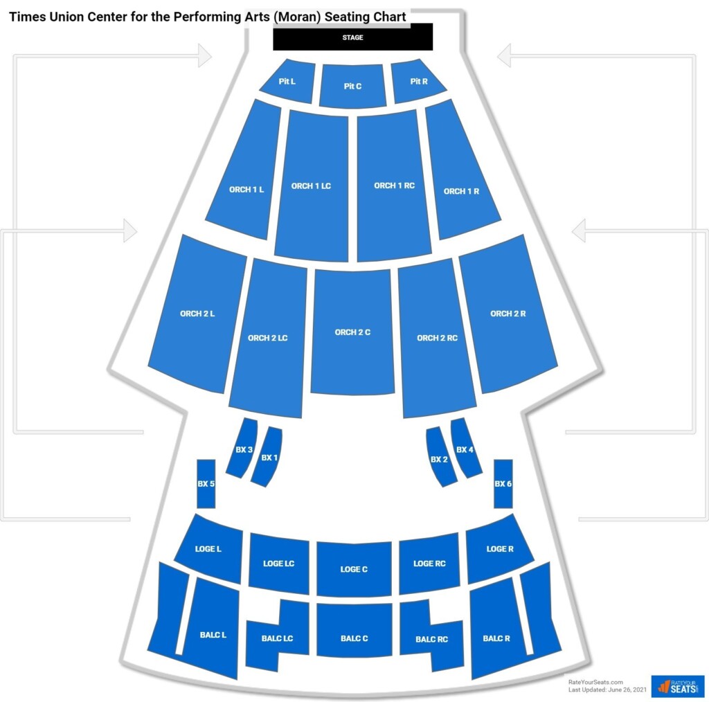 Times Union Center For The Performing Arts Seating Charts 